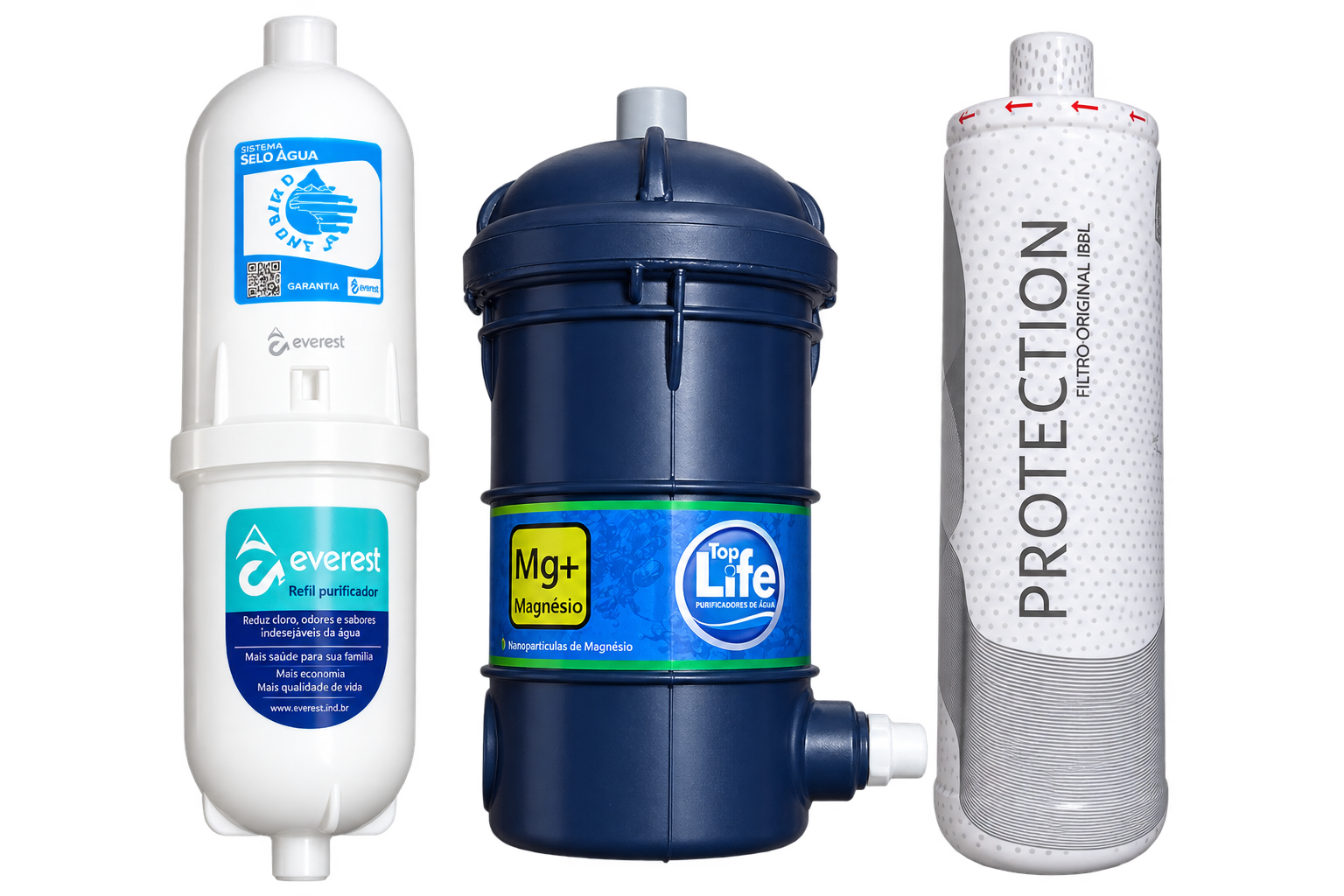 Refis Everest, Top Life Mg+ e IBBL Protection para purificadores de água